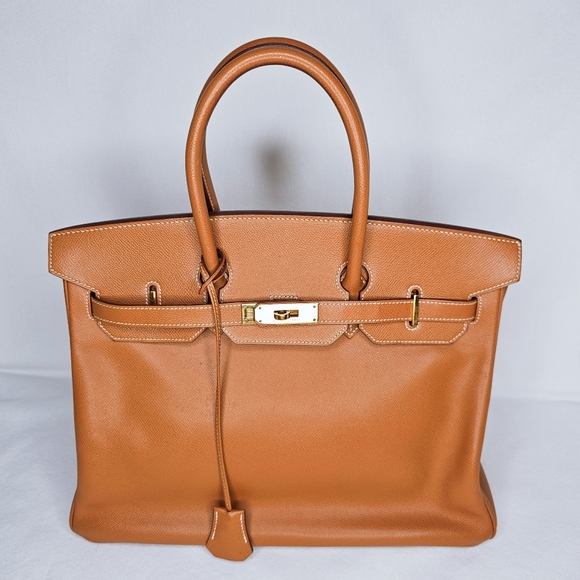 ❤️ SOLD ❤️ Hermès Gold Courchevel Birkin 35 Gold Hardware, 2004 - Picture 3 of 17